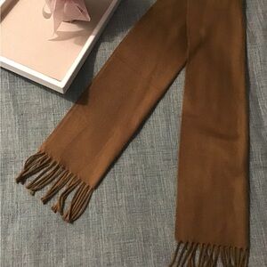 Christian Dior Brown Cashmere Scarf with Fringe.New Condition see all pics.